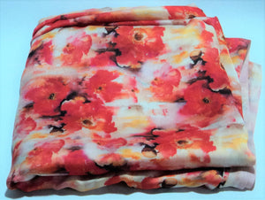 Crepe Floral Saree Printed